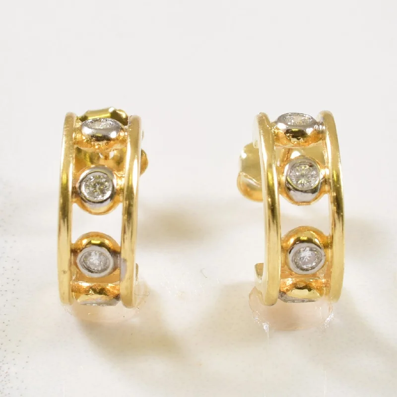 Glamorous Jewelry, Glamorous Deals – Shop Now Open Work Diamond Huggie Earrings | 0.16ctw | Glamorous Jewelry, Glamorous Deals – Shop Now Open Work Diamond Huggie Earrings | 0.16ctw |