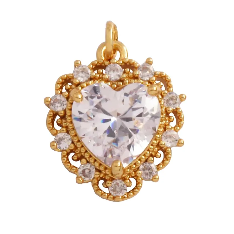 Breathtaking Jewelry At Limited-Time Savings Pave Lace Heart Charm For Charm Bar & Charm Necklace Breathtaking Jewelry At Limited-Time Savings Pave Lace Heart Charm For Charm Bar & Charm Necklace