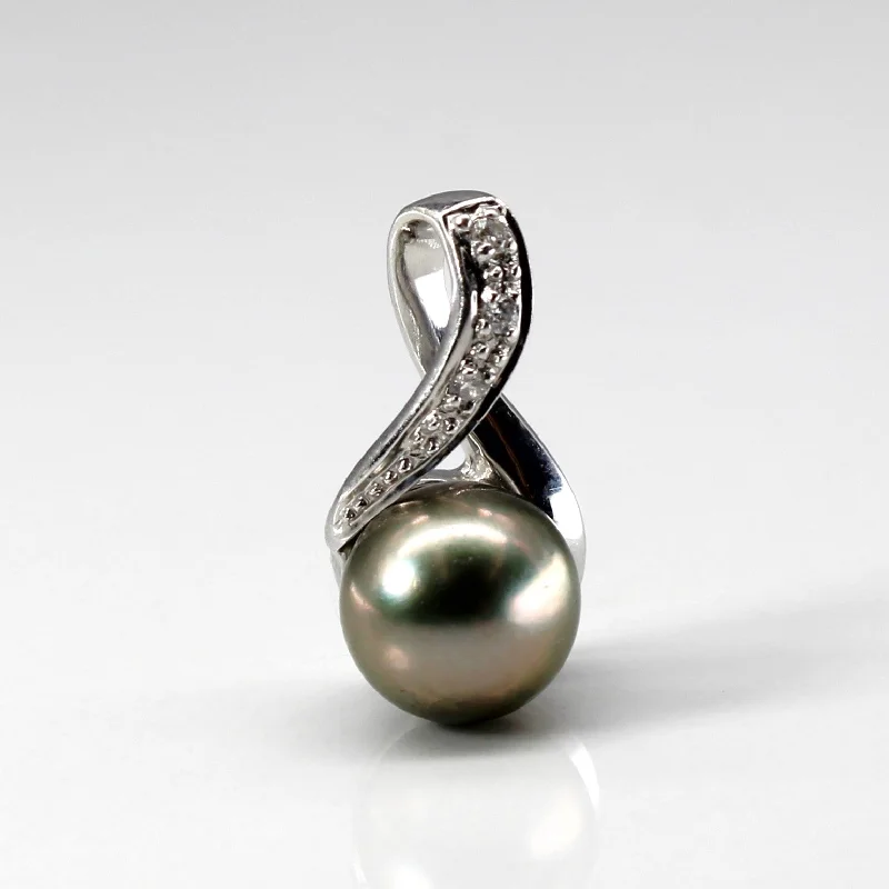 Classic And Modern Jewelry Styles On Sale Black Pearl & Diamond Pendant | 0.03ctw | Classic And Modern Jewelry Styles On Sale Black Pearl & Diamond Pendant | 0.03ctw |