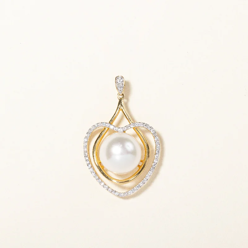 Fine Jewelry, Limited-Time Offers Available Pearl & Diamond Pendant | 0.28ctw |