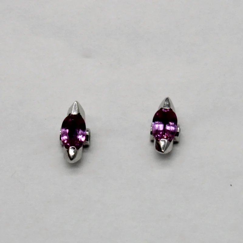 Bohemian-Inspired Jewelry For Free-Spirited Fashion Pink Sapphire & Diamond Earrings | 1.00ctw, 0.10ctw | Bohemian-Inspired Jewelry For Free-Spirited Fashion Pink Sapphire & Diamond Earrings | 1.00ctw, 0.10ctw |