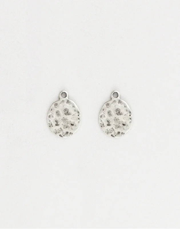 Bohemian-Inspired Jewelry For Free-Spirited Fashion Hammered Oval, 18x13mm, (2pcs)