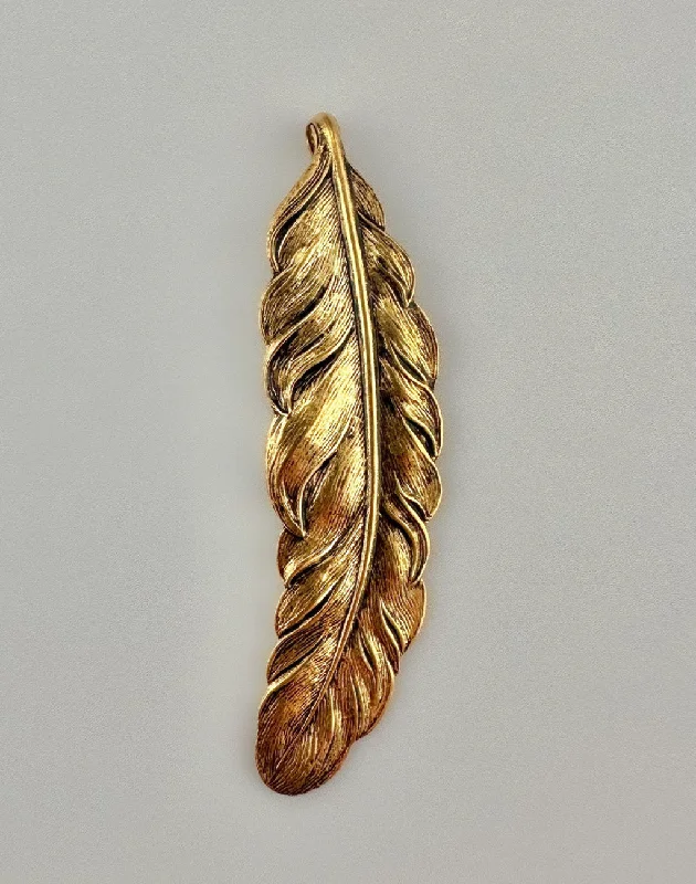 Exclusive Jewelry Bundles At Discounted Rates Fanciful Feather, 66x16mm (1pc)