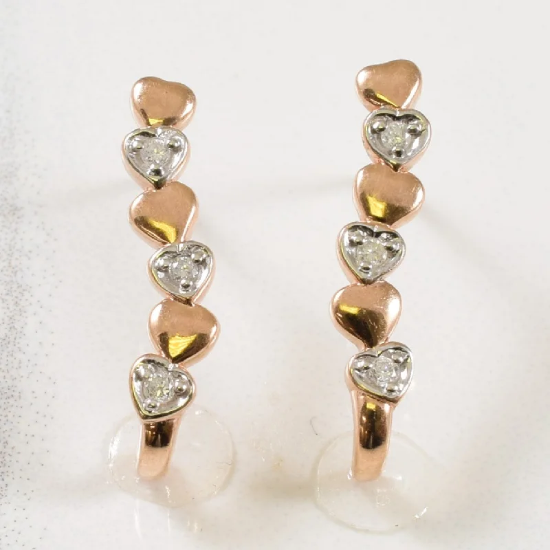 Jewelry Clearance – Final Chance To Save Big Rose Gold Diamond Heart Earrings | 0.05ctw | Jewelry Clearance – Final Chance To Save Big Rose Gold Diamond Heart Earrings | 0.05ctw |