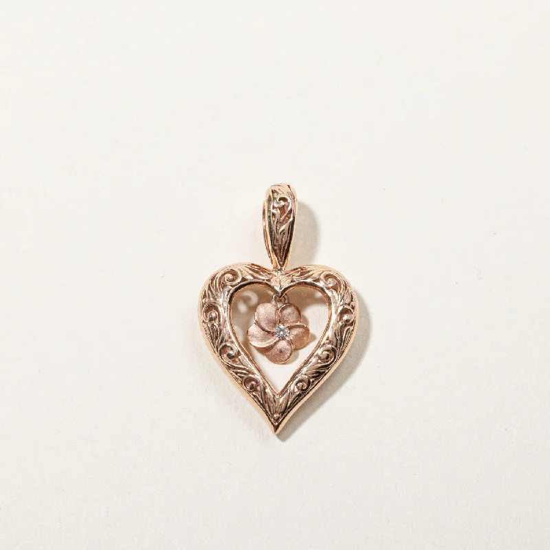 Last Chance To Shop High-End Jewelry At Markdown Prices Rose Gold Heart Diamond Pendant | 0.03ct |