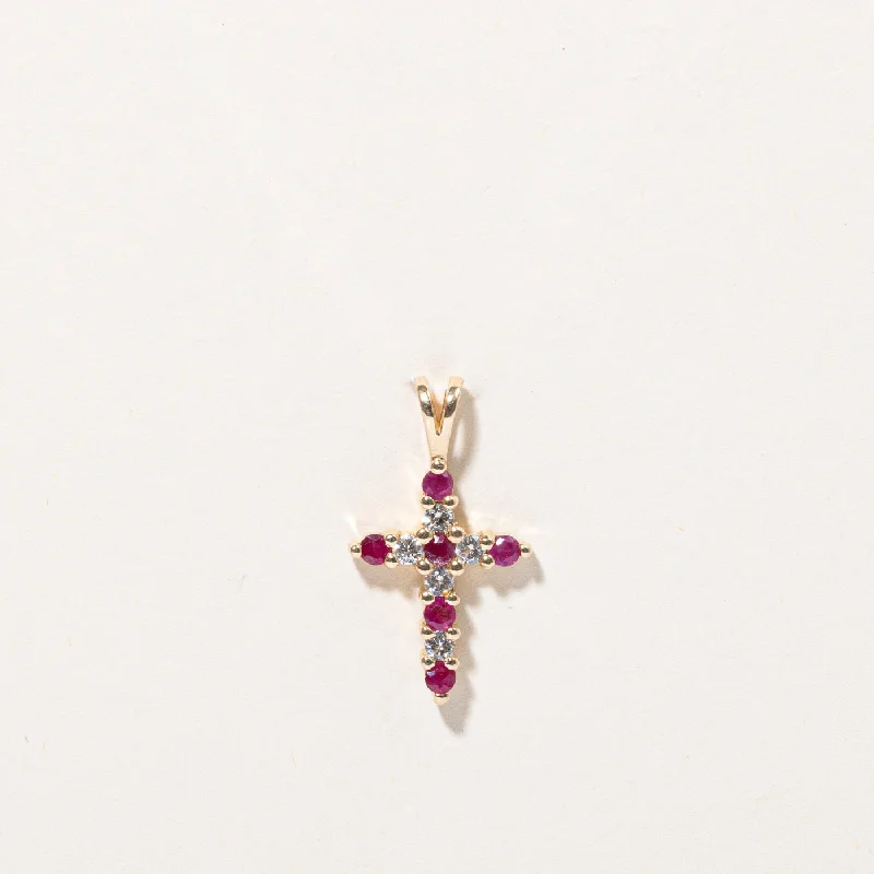 Seasonal Jewelry Deals – Elevate Your Style Ruby & Diamond Cross pendant | 0.24ctw, 0.15ctw | Seasonal Jewelry Deals – Elevate Your Style Ruby & Diamond Cross pendant | 0.24ctw, 0.15ctw |