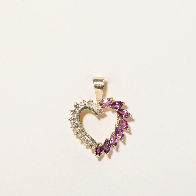 Big Discounts On Elegant Jewelry Collections Ruby & Diamond Heart Pendant | 1.00ctw, 0.36ctw | Big Discounts On Elegant Jewelry Collections Ruby & Diamond Heart Pendant | 1.00ctw, 0.36ctw |