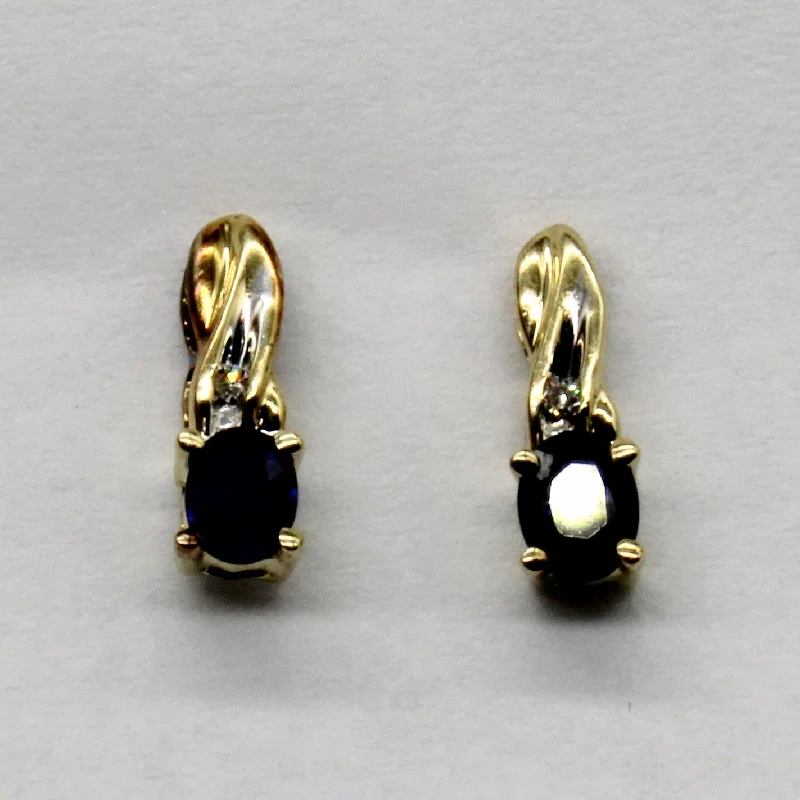 Chic, Trendy, And Affordable Jewelry Sale Sapphire & Diamond Earrings | 0.26ctw, 0.01ctw | Chic, Trendy, And Affordable Jewelry Sale Sapphire & Diamond Earrings | 0.26ctw, 0.01ctw |