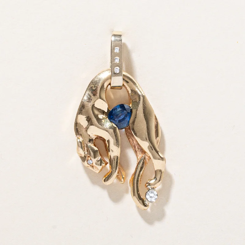 Grab Exquisite Jewelry At The Lowest Prices Sapphire & Diamond Panther Pendant | 1.10ct, 0.035ctw | Grab Exquisite Jewelry At The Lowest Prices Sapphire & Diamond Panther Pendant | 1.10ct, 0.035ctw |