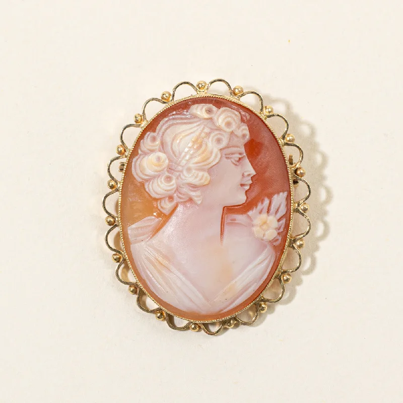 Get The Jewelry You Love At A Price You Love Sea Shell Cameo Modified Brooch & Pendant | 7.50ct |