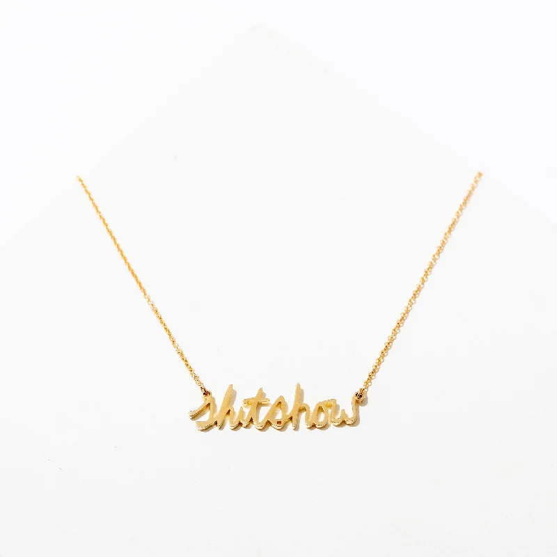 Jewelry Clearance Event – Stock Up Before It's Over Shit Show Script Necklace