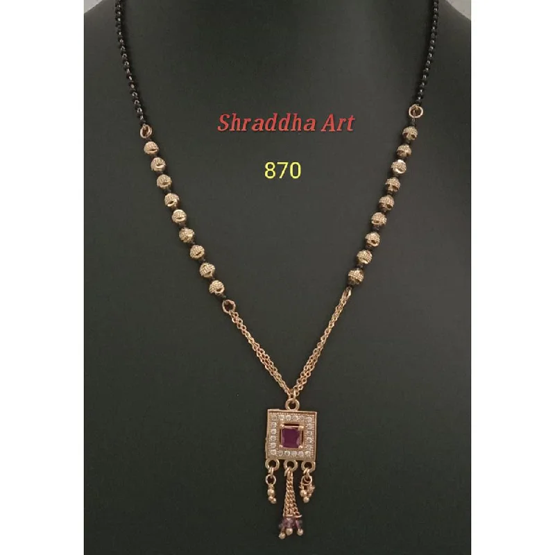 Limited-Stock Jewelry Clearance – Grab Your Favorites Now Shrddha Art Micro Plated Pack Of 3 Mangalsutra For Women - SAACC130