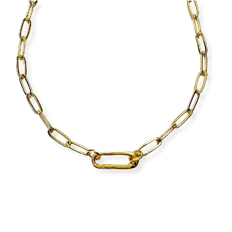 Luxury Meets Affordability – Jewelry Sale Live Now Smooth Gold Carabiner Clasp Paperclip Charm Necklace Luxury Meets Affordability – Jewelry Sale Live Now Smooth Gold Carabiner Clasp Paperclip Charm Necklace