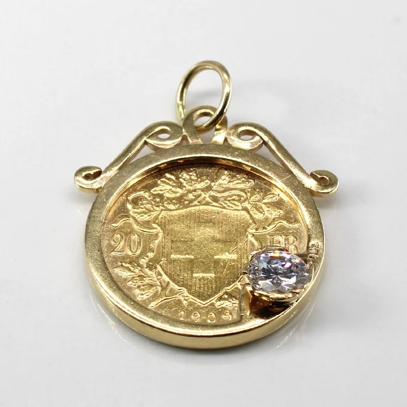 Get The Jewelry You Love At A Price You Love Swiss 1909 20 Francs Diamond Coin Pendant | 0.59ct SI2 I | Get The Jewelry You Love At A Price You Love Swiss 1909 20 Francs Diamond Coin Pendant | 0.59ct SI2 I |