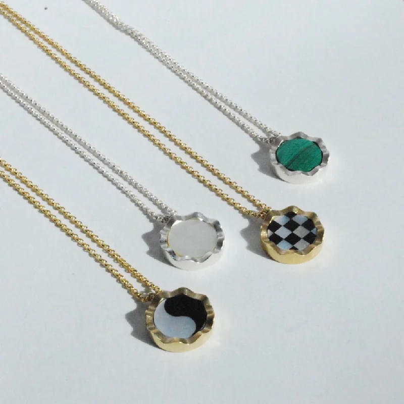 Grab Your Dream Jewelry At The Lowest Prices Squiggly Inlay Necklace (5 stone options) Grab Your Dream Jewelry At The Lowest Prices Squiggly Inlay Necklace (5 stone options)