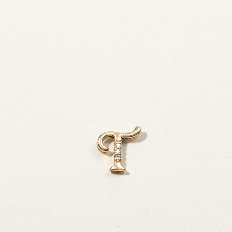 Classic And Modern Jewelry Styles On Sale T Letter Diamond Pendant | 0.03ctw |