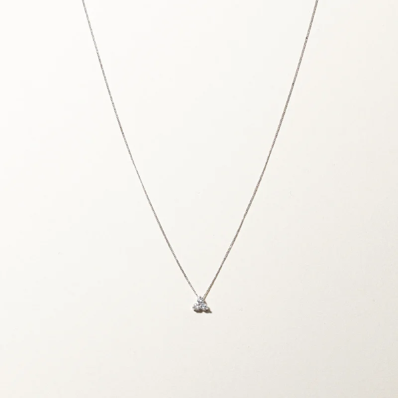 Grab Your Dream Jewelry At The Lowest Prices Three Stone Diamond Pendant Necklace | 0.12ctw | 18"| Grab Your Dream Jewelry At The Lowest Prices Three Stone Diamond Pendant Necklace | 0.12ctw | 18"|