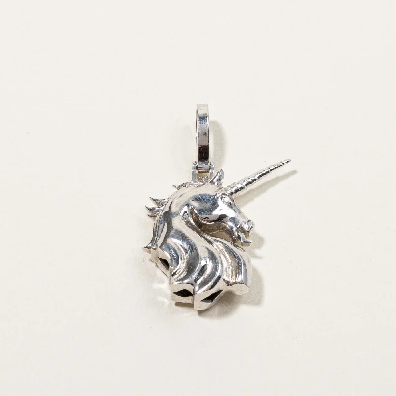 Dainty And Elegant Jewelry Now At Reduced Prices White Gold Unicorn Diamond Pendant | 0.02ctw |